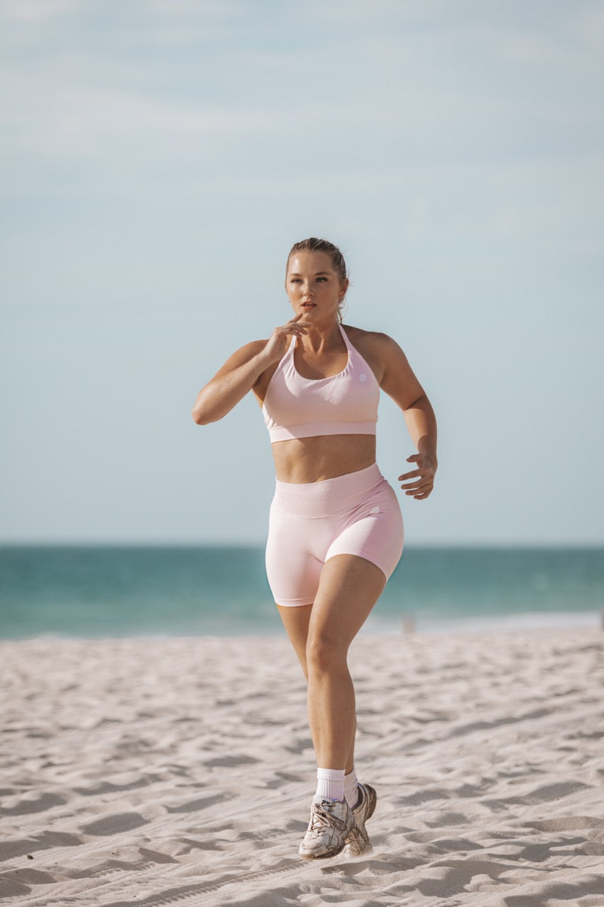 Blush Sculpt Seam Workout/Yoga Bra