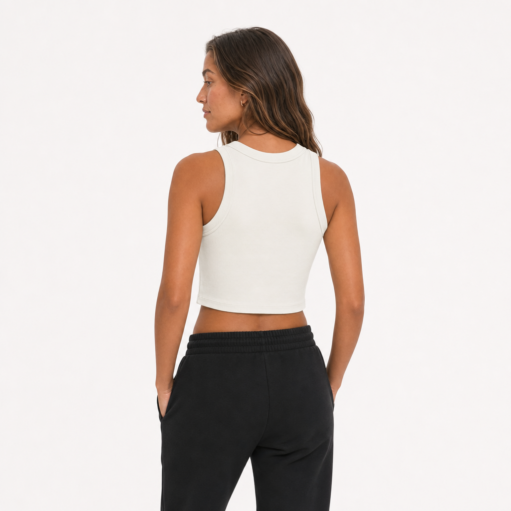 RAHON Athletic Club - Women’s Organic Ribbed Crop Tank